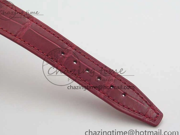 MIROTIME 0317 Portofino Automatic 37 SS M+F 1:1 Best Edition Silver Dial RG Markers on Red Crocodile Strap A Reliable 7154